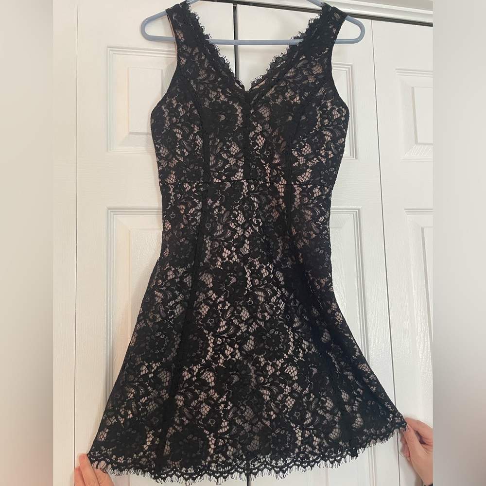 Loft black lace dress. Size 00 Petite.